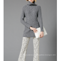 17PKCS368 2017 knit wool cashmere knitted lady sweater